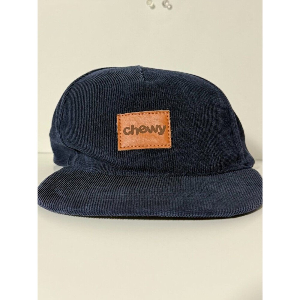 Chewy Corduroy Hat Navy Blue Strapback The Crosby Snapback Cap